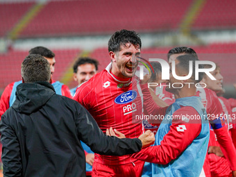 Luca Ravanelli celebrates a goal during the match between AC Monza and Spezia Calcio in Serie B at U-Power Stadium in Monza, Italy, on Novem... by Alessio Morgese/NurPhoto