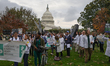 Medical professionals and patients gather for a march and rally outside of the U.S. Capito...
