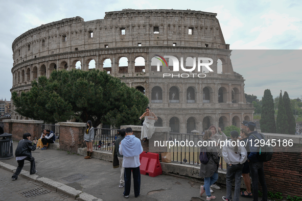 The Colloseum, located near the recently, partially collapsed Torre dei Conti is seen in this file photo Rome, Italy on 27 April, 2025. The... by Jaap Arriens/NurPhoto