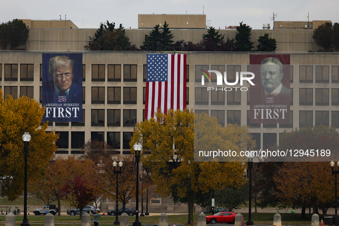 Trump And Roosevelt Images At Department Of Labor