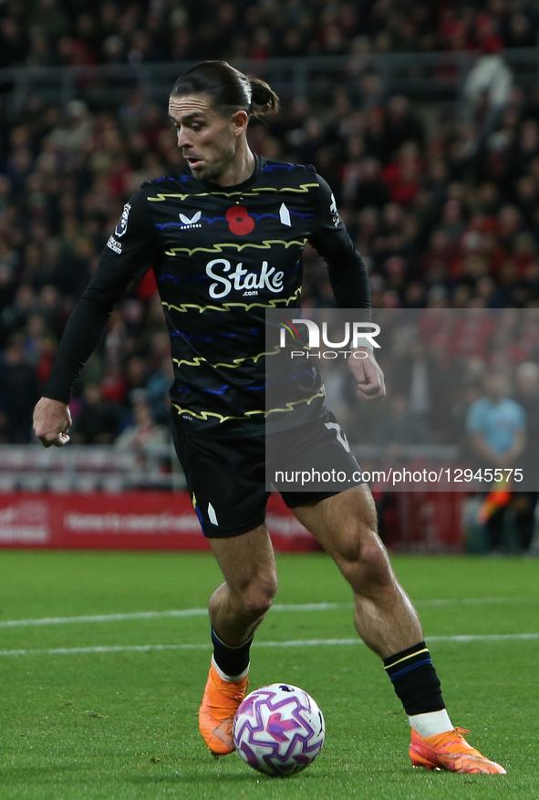 Jack Grealish of Everton plays during the Premier League match between Sunderland and Everton at the Stadium Of Light in Sunderland, England... by MI News/NurPhoto