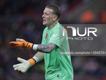 Jordan Pickford of Everton plays during the Premier League match between Sunderland and Everton at the Stadium Of Light in Sunderland, Engla... by MI News/NurPhoto
