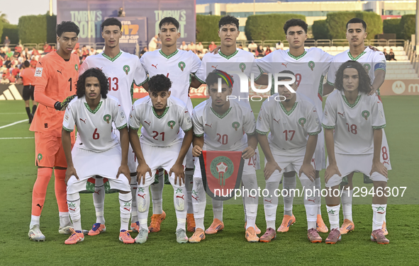 Morocco team players pose for a team photo prior to the FIFA U-17 World Cup Qatar 2025 Group B match between Japan and Morocco in Doha, Qata... by Noushad Thekkayil/NurPhoto