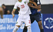 MOTOSUNA Anthony Udemba of Japan and BELLAAROUCH Chouaib of Morocco are in action during t...