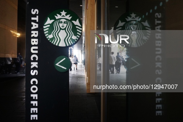 A Starbucks store is in Hangzhou, Zhejiang Province, China, on November 4, 2025.  by Costfoto/NurPhoto