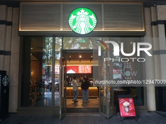 A Starbucks store is in Hangzhou, Zhejiang Province, China, on November 4, 2025.  by Costfoto/NurPhoto