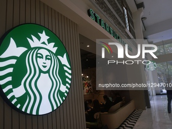 A Starbucks store is in Hangzhou, Zhejiang Province, China, on November 4, 2025.  by Costfoto/NurPhoto