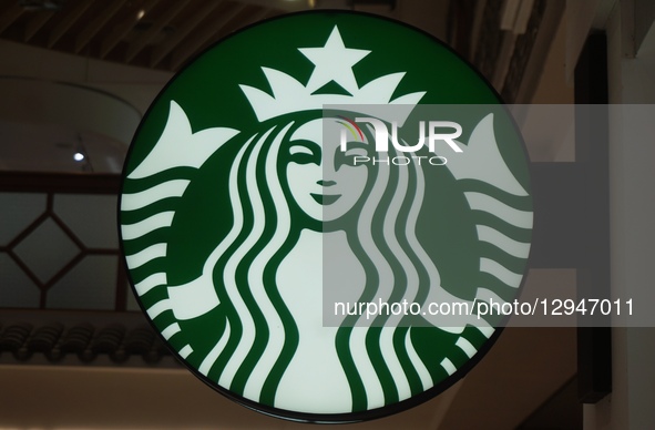 A Starbucks store is in Hangzhou, Zhejiang Province, China, on November 4, 2025.  by Costfoto/NurPhoto