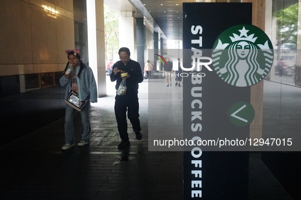 A Starbucks store is in Hangzhou, Zhejiang Province, China, on November 4, 2025.  by Costfoto/NurPhoto