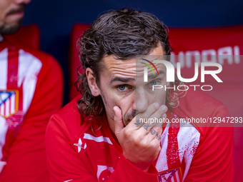 Antoine Griezmann of Atletico de Madrid sits on the bench during the LaLiga EA Sports football match between Atletico de Madrid and Sevilla... by Alberto Gardin/NurPhoto