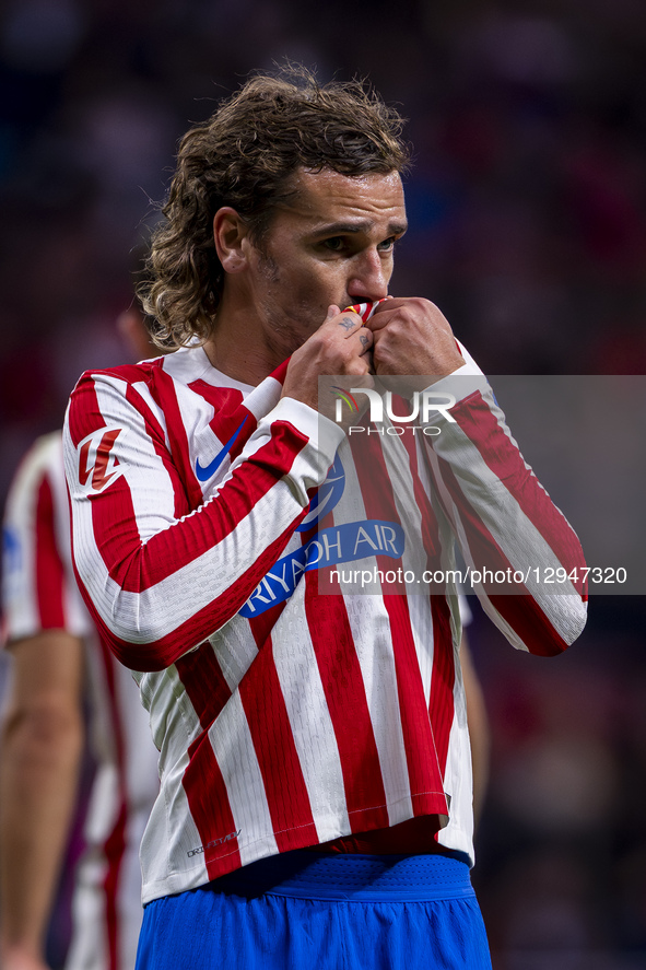 Antoine Griezmann of Atletico de Madrid celebrates his goal during the LaLiga EA Sports football match between Atletico de Madrid and Sevill...