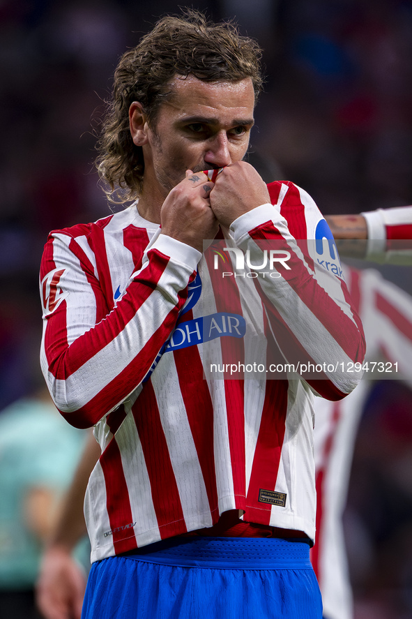 Antoine Griezmann of Atletico de Madrid celebrates his goal during the LaLiga EA Sports football match between Atletico de Madrid and Sevill... by Alberto Gardin/NurPhoto