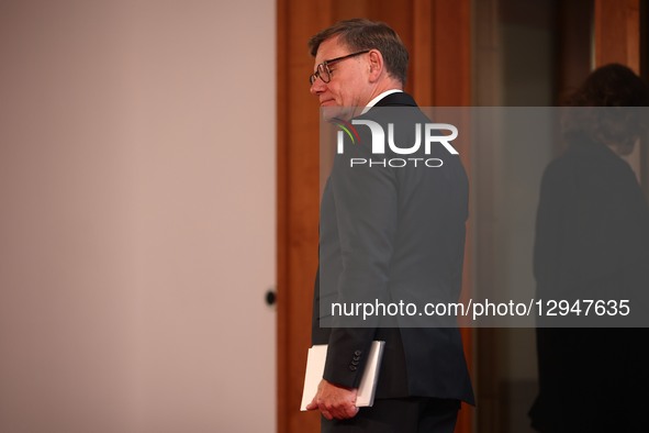 Foreign Minister Johann Wadephul and Nigerian Foreign Minister Yusuf Tuggar speak to media representatives at a press conference following t... by Christian Marquardt/NurPhoto