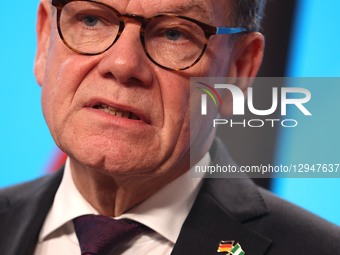 Foreign Minister Johann Wadephul and Nigerian Foreign Minister Yusuf Tuggar speak to media representatives at a press conference following t... by Christian Marquardt/NurPhoto