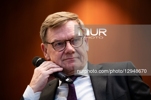 German Foreign Minister Johannes Wadephul attends a meeting with the German Foreign Press Association VAP in the library of the Foreign Mini... by Emmanuele Contini/NurPhoto