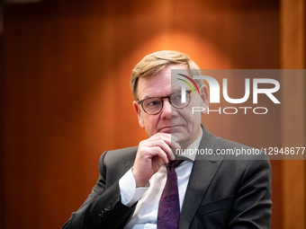 German Foreign Minister Johannes Wadephul attends a meeting with the German Foreign Press Association VAP in the library of the Foreign Mini... by Emmanuele Contini/NurPhoto