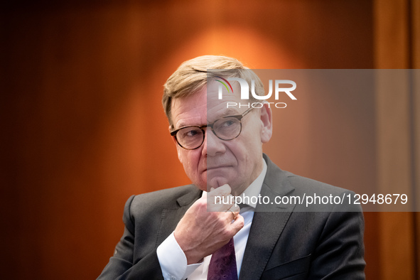 German Foreign Minister Johannes Wadephul attends a meeting with the German Foreign Press Association VAP in the library of the Foreign Mini... by Emmanuele Contini/NurPhoto