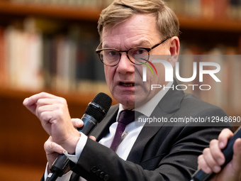 German Foreign Minister Johannes Wadephul attends a meeting with the German Foreign Press Association VAP in the library of the Foreign Mini... by Emmanuele Contini/NurPhoto