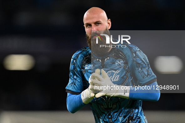 Vanja Milinkovic-Savic of S.S.C. Napoli warms up before the match during the UEFA Champions League phase day 4 football match between S.S.C.... by Domenico Cippitelli/NurPhoto