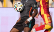 John Yeboah of Venezia FC plays during the Serie B match between US Catanzaro and Venezia...