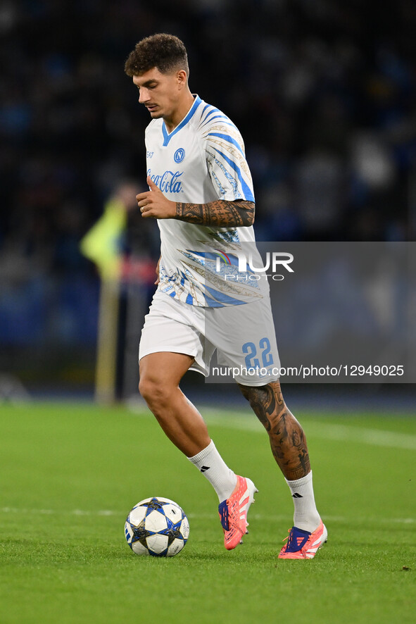 Giovanni Di Lorenzo of S.S.C. Napoli warms up before the match during the UEFA Champions League phase day 4 football match between S.S.C. Na... by Domenico Cippitelli/NurPhoto