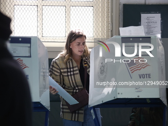 Voting citizens participate in the New York City mayoral election at Public School 99 in East Brooklyn, on November 4, 2025. From early on,... by Deccio Serrano/NurPhoto