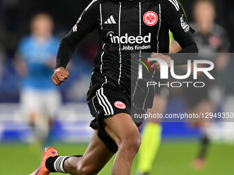 Jean-Matteo Bahoya of Eintracht Frankfurt is in action during the UEFA Champions League phase day 4 football match between S.S.C. Napoli and... by Domenico Cippitelli/NurPhoto