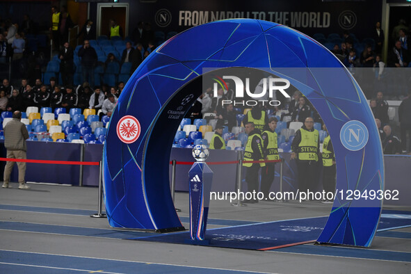 The UEFA Champions League phase day 4 football match between S.S.C. Napoli and Eintracht Frankfurt takes place at the Diego Armando Maradona... by Domenico Cippitelli/NurPhoto