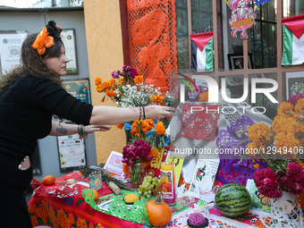 People join the global Palestine Cinema Days movement by creating a Day of the Dead altar to recognize medical personnel in Palestine and su... by Eyepix/NurPhoto
