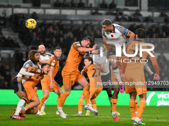 Carlton Morris of Derby County scores a goal to make it 1-0 during the Sky Bet Championship match between Derby County and Hull City at Prid... by MI News/NurPhoto