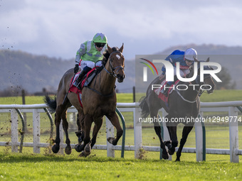 HAVEYOUMISSEDME, ridden by Andrew Mullen and trained by Iain Jardine, and CODIAK (IRE), ridden by Callum Rodriguez and trained by Edward Bet... by MI News/NurPhoto