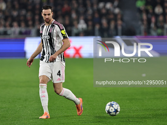 Federico Gatti participates in the Champions League 2025-2026 match between Juventus and Sporting CP in Torino, Italy, on November 4, 2025.  by Loris Roselli/NurPhoto