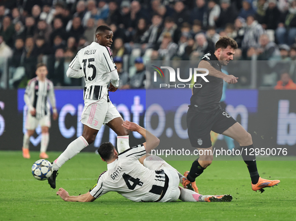 Federico Gatti participates in the Champions League 2025-2026 match between Juventus and Sporting CP in Torino, Italy, on November 4, 2025.  by Loris Roselli/NurPhoto