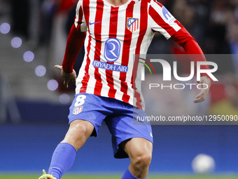Pablo Barrios of Atletico de Madrid controls the ball during the UEFA Champions League 2025/26 match between Atletico de Madrid and Union Sa... by Guillermo Martinez/NurPhoto