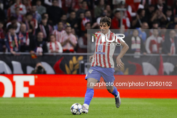 Robin Le Normand of Atletico de Madrid is in action during the UEFA Champions League 2025/26 match between Atletico de Madrid and Union Sain... by Guillermo Martinez/NurPhoto