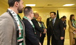 Syrian Foreign Minister Assad Al-Shaybani receives several diplomats who defect from the A...