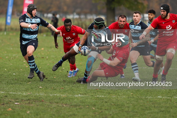 Uzukhanye Nohe of Juvenia Krakow is in action during the Ekstraliga match between Juvenia Krakow and Energa Ogniwo Sopot at the Juvenii Krak... by Klaudia Radecka/NurPhoto