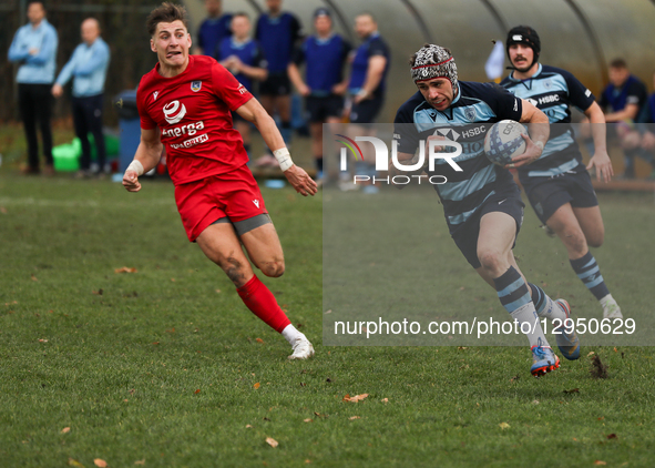 Rafal Lewicki of Juvenia Krakow is in action during the Ekstraliga match between Juvenia Krakow and Energa Ogniwo Sopot at the Juvenii Krako... by Klaudia Radecka/NurPhoto
