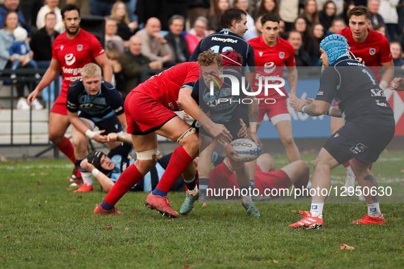 Riaan van Zyl of Juvenia Krakow is in action, challenged by Wladyslaw Grabowski of Energa Ogniwo Sopot during the Ekstraliga match between J... by Klaudia Radecka/NurPhoto
