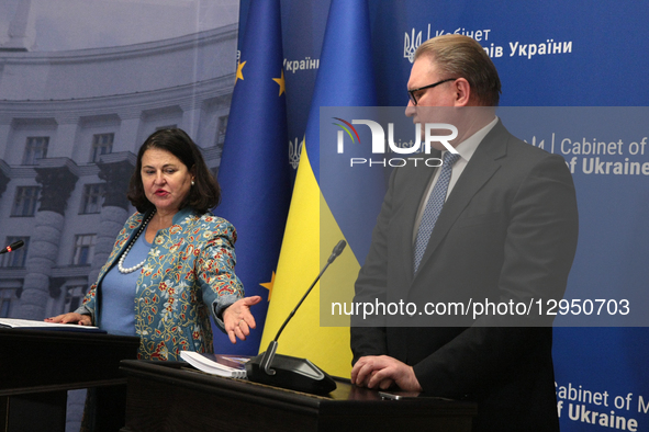 Deputy Prime Minister for European and Euro-Atlantic Integration of Ukraine, Taras Kachka, and Ambassador of the European Union to Ukraine,... by Hennadii Minchenko/Ukrinform/NurPhoto