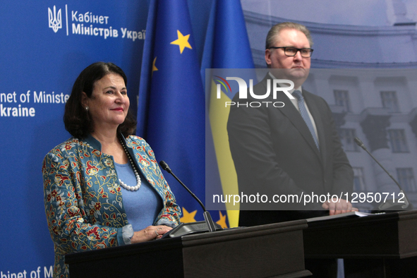 Deputy Prime Minister for European and Euro-Atlantic Integration of Ukraine, Taras Kachka, and Ambassador of the European Union to Ukraine,... by Hennadii Minchenko/Ukrinform/NurPhoto