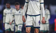 Caleb Taylor of Millwall FC heads to thank the fans for their support at full-time during...