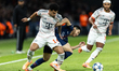 Luis Diaz of Bayern Munich and Kang-in Lee of Paris Saint-Germain participate in the UEFA...