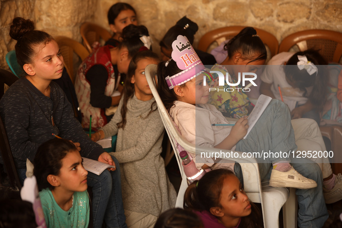Children Attend Class at Historic School Amid Gradual Reopening In Gaza