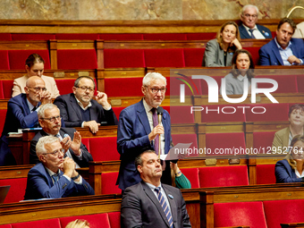 Christophe Marion, Deputy of the Ensemble Pour La Republique (EPR) Parliamentary Group, speaks during a session of questions to the governme... by Adnan Farzat/NurPhoto
