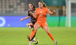 #20 Altena A. (Forward) of Netherlands U-17 contrasts with #6 Barajas S. (Midfielder) of M...