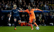Club Brugge midfielder Joaquin Seys and FC Barcelona forward Lamine Yamal play during the...