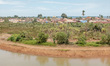 A brown river is near a nickel mining company in Kawasi village, Obi Island, South Halmahe...