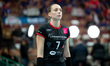 Daria Szczyrba plays during the volleyball match between KS DevelopRes Rzeszow and LKS Com...