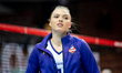 Dominika Pierzchala warms up before the volleyball match between KS DevelopRes Rzeszow and...